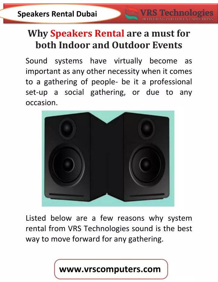 speakers rental dubai