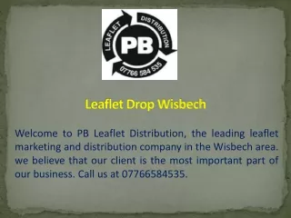 leaflet drop wisbech