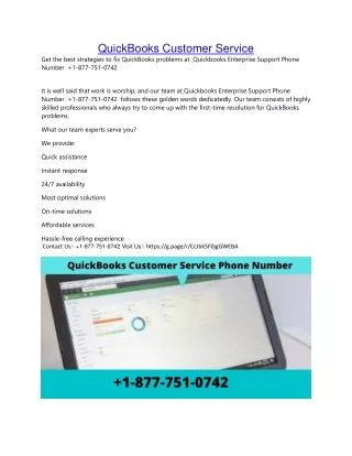 quickbooks customer service get the best