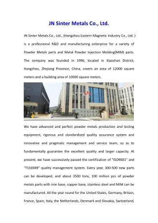 Hangzhou Eastern Magnetic Industry Co., Ltd.
