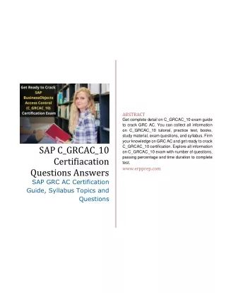 abstract get complete detail on c grcac 10 exam