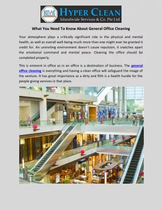 what you need to know about general office