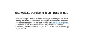 best website development company in india