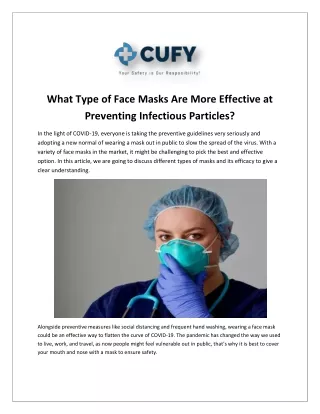 Which Face Mask is recommended to Prevent COVID-19 Transmission?