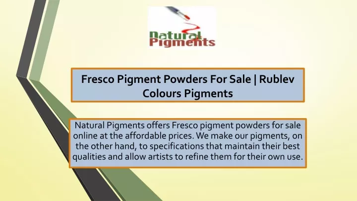 fresco pigment powders for sale rublev colours pigments