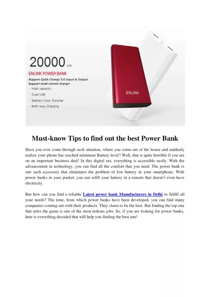 must know tips to find out the best power bank