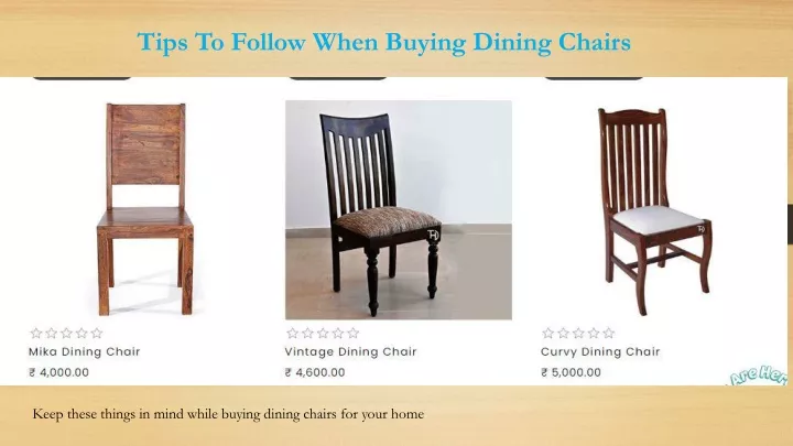 tips to follow when buying dining chairs