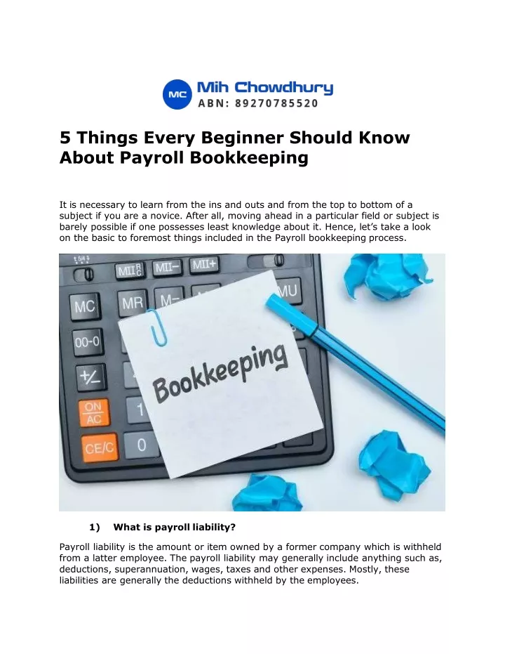 5 things every beginner should know about payroll