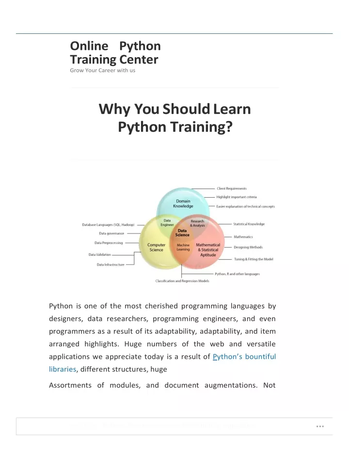 online python training center grow your career