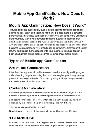 mobile app gamification how does it work