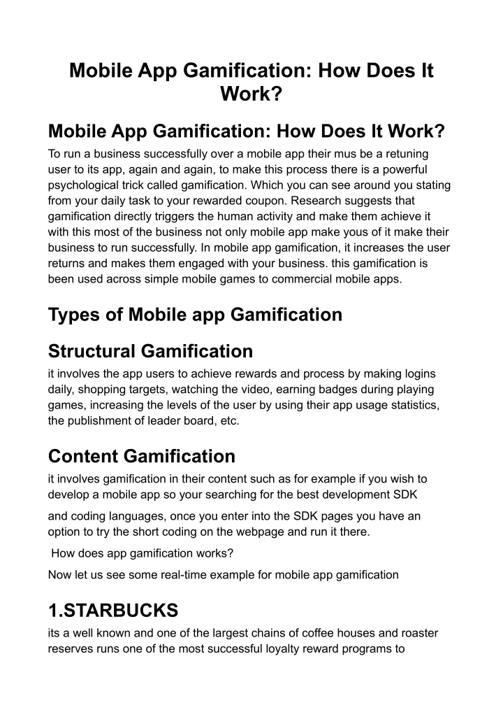 mobile app gamification how does it work