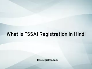 What is FSSAI Registration in Hindi
