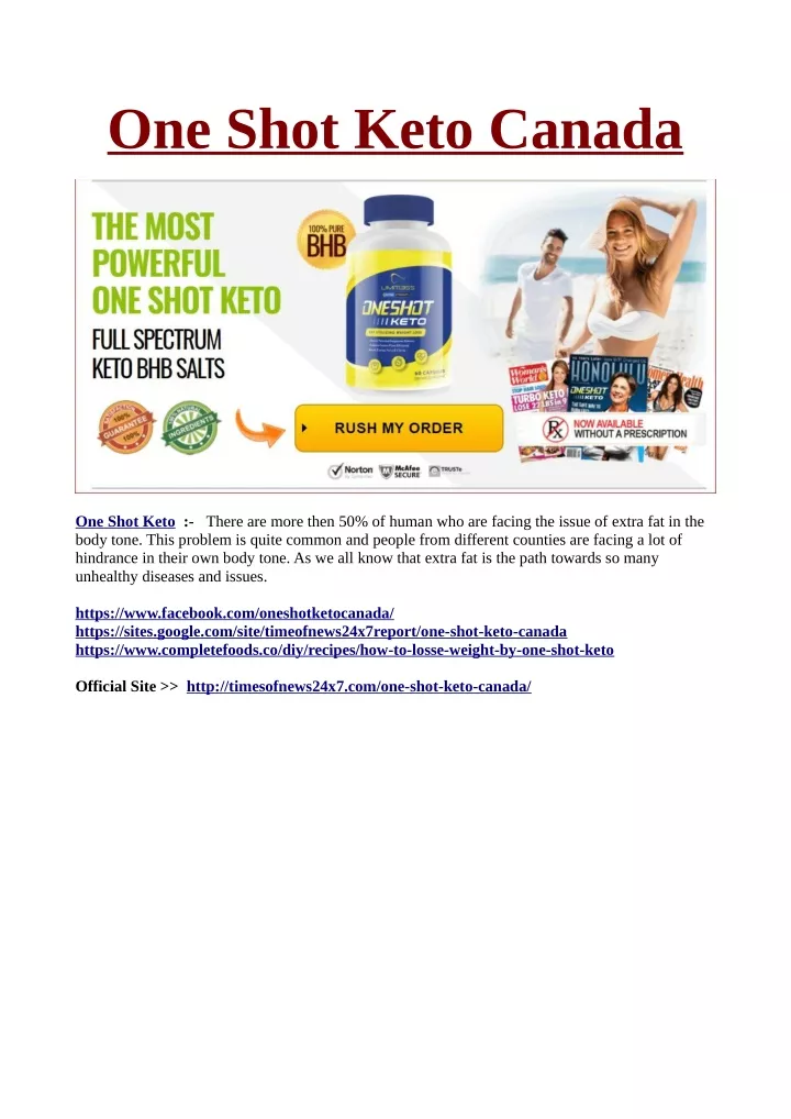 one shot keto canada