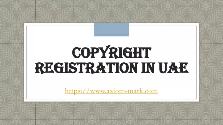 copyright registration in uae