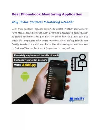 Best Phonebook Monitoring Application