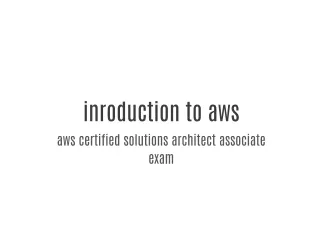 introduction to AWS