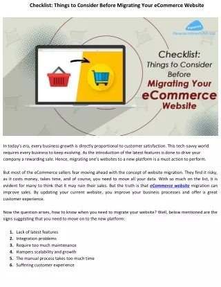 checklist things to consider before migrating