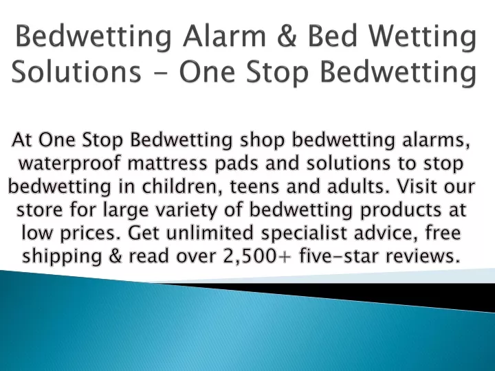 bedwetting alarm bed wetting solutions one stop bedwetting