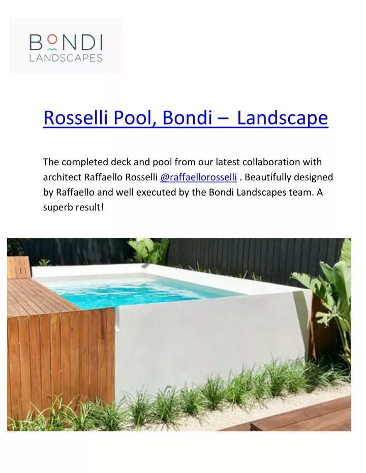 rosselli pool bondi landscape