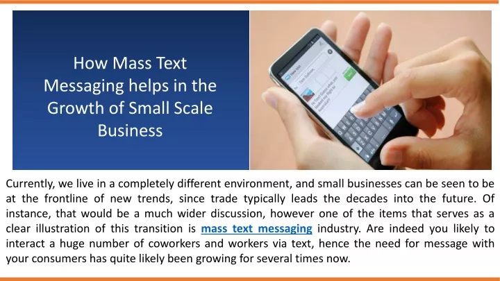 how mass text messaging helps in the growth