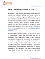 CCTV Camera Installation in Kent