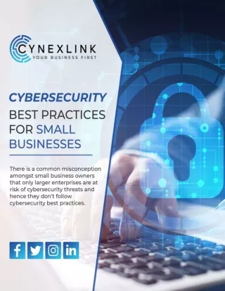CYBERSECURITY BEST PRACTICES FOR SMALL BUSINESSES