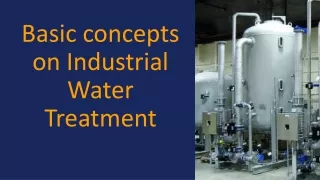 Basic concepts on Industrial Water Treatment