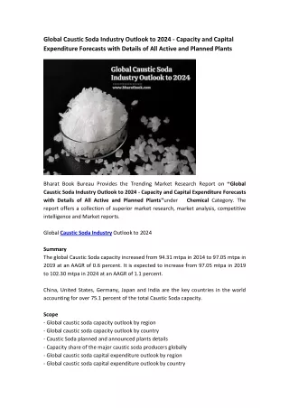 global caustic soda industry outlook to 2024