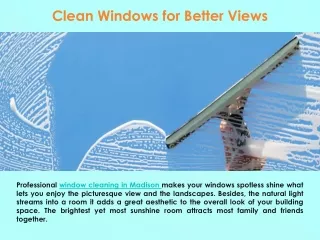 clean windows for better views