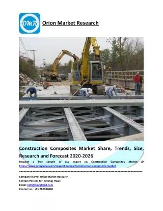 Global Construction Composites Market Trends, Size, Competitive Analysis and Forecast - 2020-2026