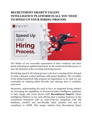 recruitment smart s talent intelligence platform