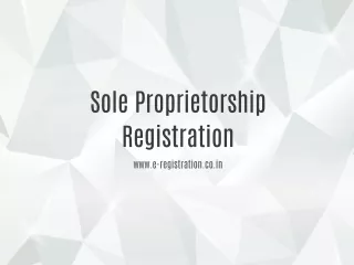 Proprietorship Firm Registration