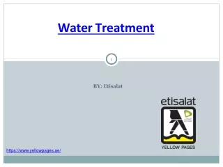 Water Treatment Equipment, Service & Supplies- UAE