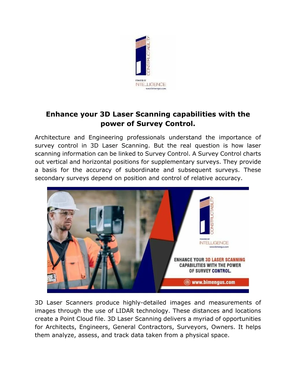PPT - Enhance your 3D Laser Scanning capabilities with the power of ...