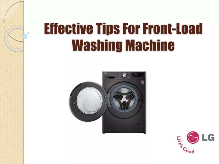 effective tips for front load washing machine