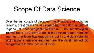 scope of data science