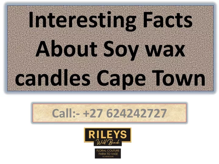 interesting facts about soy wax candles cape town