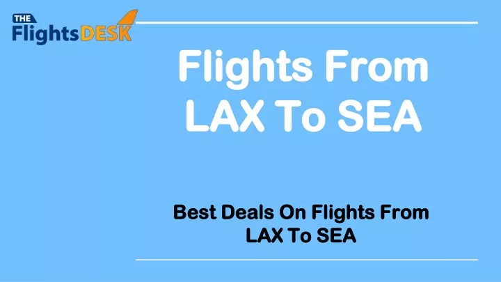 flights from lax to sea