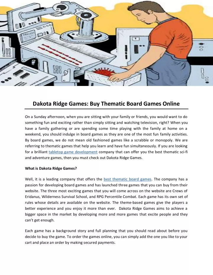 dakota ridge games buy thematic board games online