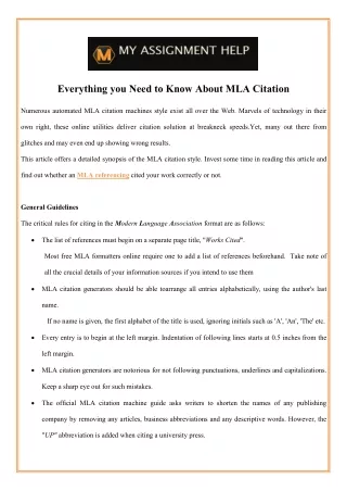 everything you need to know about mla citation