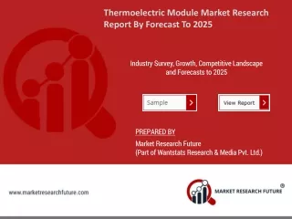 Thermoelectric Module Market Examined in New Market Research