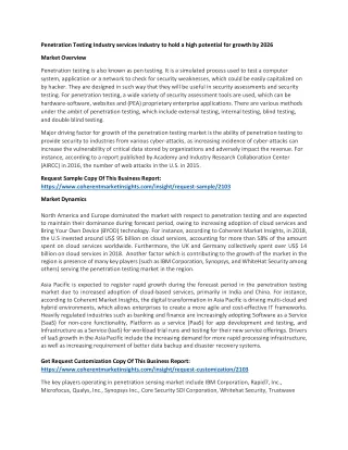 penetration testing industry services industry