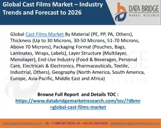 global cast films market industry trends