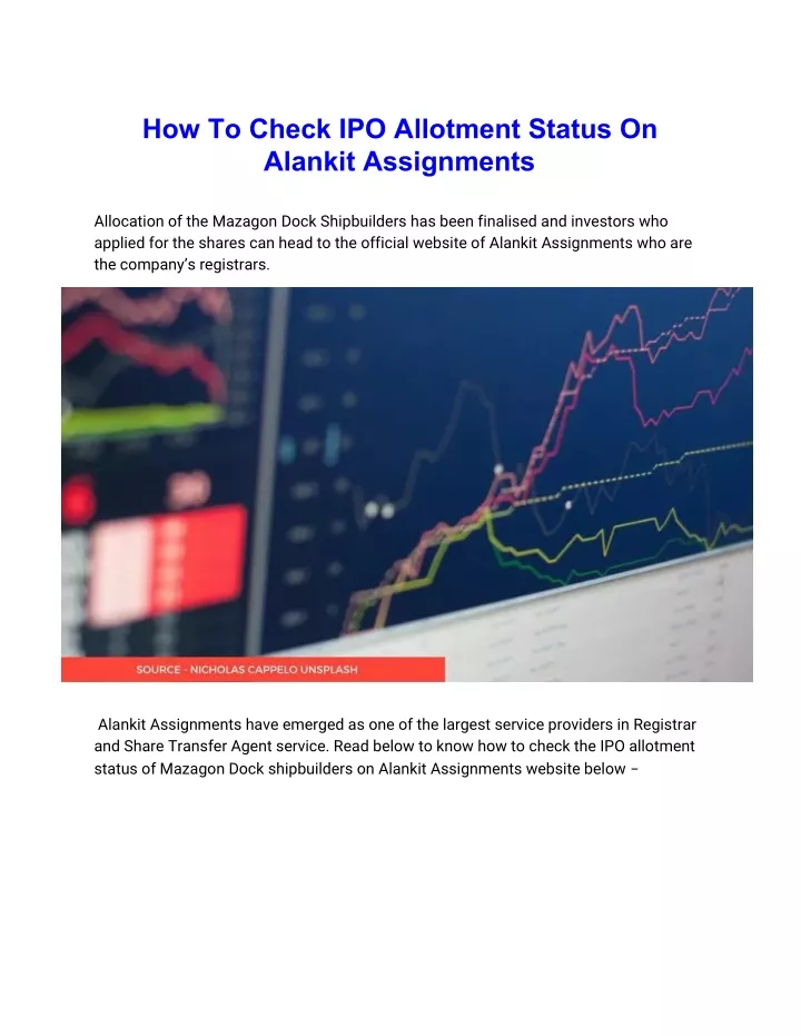 how to check ipo allotment status on alankit