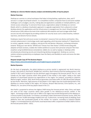 desktop as a service market industry analysis