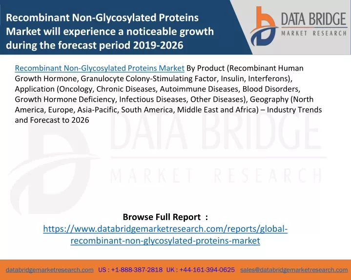 recombinant non glycosylated proteins market will