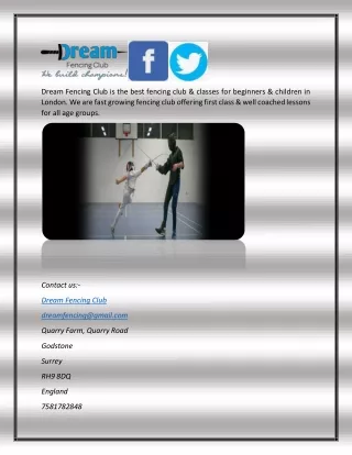 dream fencing club is the best fencing club