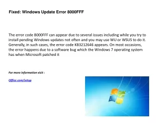 fixed windows update error 8000fff