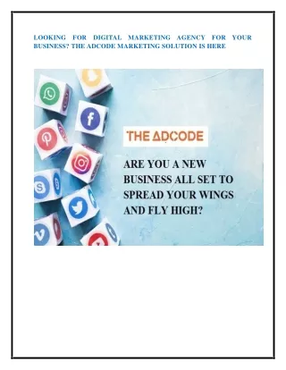 Get Full Package of Digital Marketing Services By The AdCode