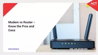 Modem vs Router – Know the Pros and Cons